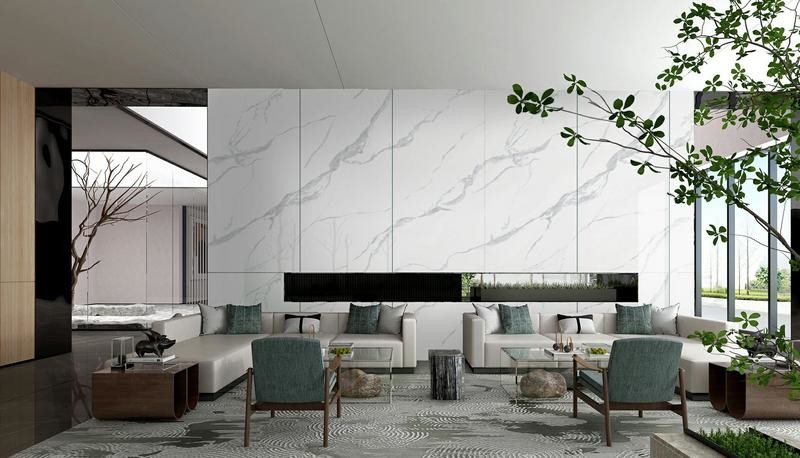 Carrara Modern Tiles Indoor Wall Porcelain Glazed Polished Floor Tile For Project And Vintage Tiles 900x1800x9mm Rebuilding