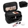 Buy cheap Multifunctional PU Leather Zippered Cosmetic Bag With Brush Compartment from wholesalers