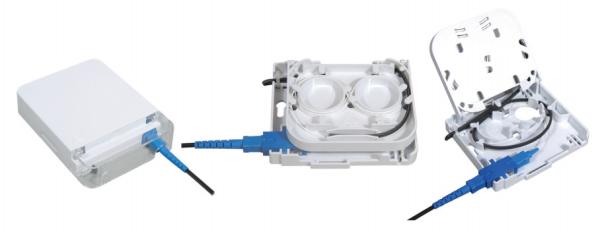 Buy cheap 1 Port 1pc Sc/Lc Fiber Optical Faceplate , Fiber Optic Distribution Box 115*86*23mm from wholesalers