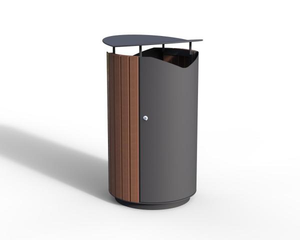 Buy cheap Outdoor 30 Gallon Commercial Wood And Steel Garbage Bin Outside Garden Large Dustbin Street Park Wooden Garbage from wholesalers