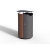 Buy cheap Outdoor 30 Gallon Commercial Wood And Steel Garbage Bin Outside Garden Large Dustbin Street Park Wooden Garbage from wholesalers