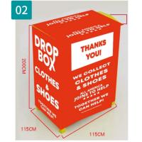 Buy cheap Red Color 2000mm Recycling Storage Bin , Clothing Donation Bins product