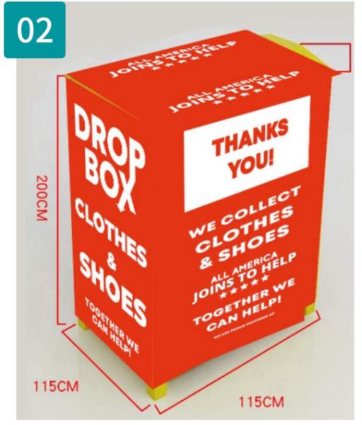Buy cheap Red Color 2000mm Recycling Storage Bin , Clothing Donation Bins from wholesalers