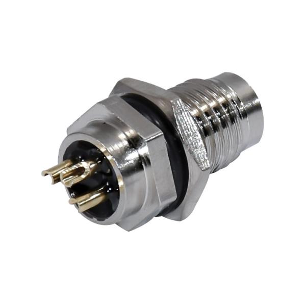 Buy cheap IP67 Male Straight Waterproof M8 Solder Connector Socket Panel Mount From M8 3 Pins from wholesalers