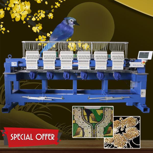 Buy cheap As good as embroidery machine tajima HO1506H 15 needles 6 head industrial embroidery machine for cap t-shirt flat sequin from wholesalers