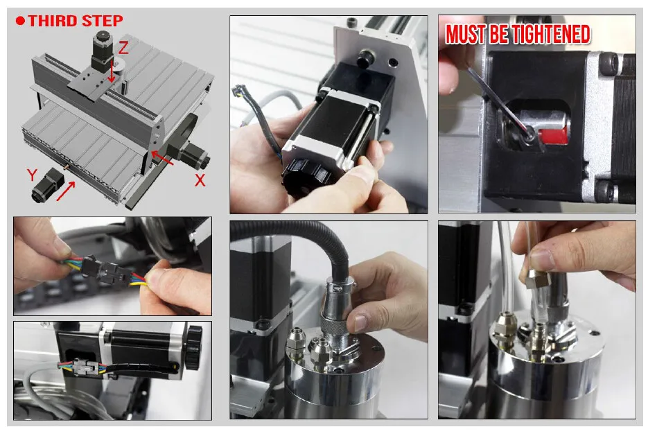 4 Axis USB MACH3 6040 CNC Router Milling Machine Square Guide Rail Version 2.2KW