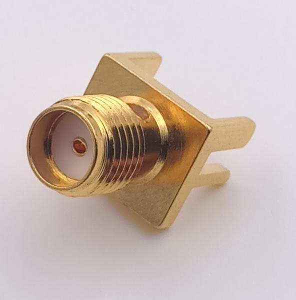 Buy cheap 18GHz Female SMA Coaxial Connector Straight PCB Mounting Wifi Antenna Connectors from wholesalers