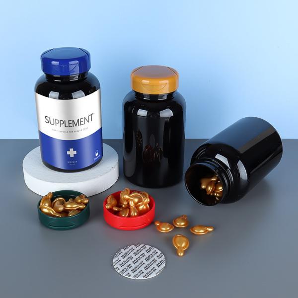 Buy cheap 200cc 500cc Wide Mouth Flip Cap Bottle in Pink for Customized Private Label PET Vitamin Pill or Chocolate Packaging from wholesalers