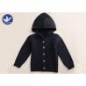 Buy cheap Hoody Boys Black Cardigan Sweater , Buttons Up Boys Knitted Cardigan Anti - Shrink from wholesalers