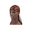 Buy cheap Large Print Brown LV Silk Silky Satin Designer Durag Supplier Bulk Wholesale from wholesalers