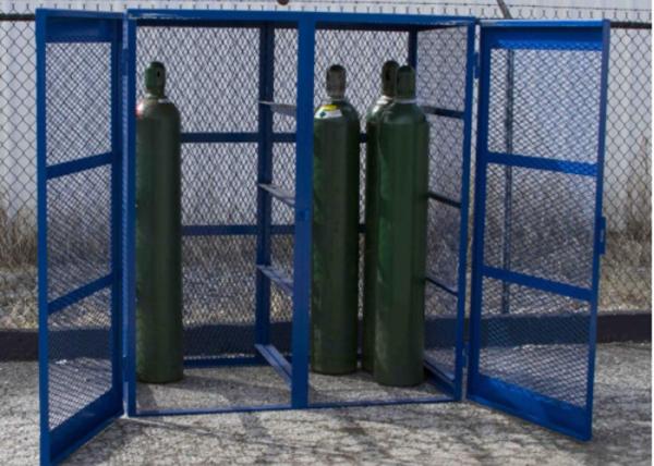 Buy cheap Propane Bottle Storage Cage , Refrigerant Storage Cage Single / Double Doors from wholesalers