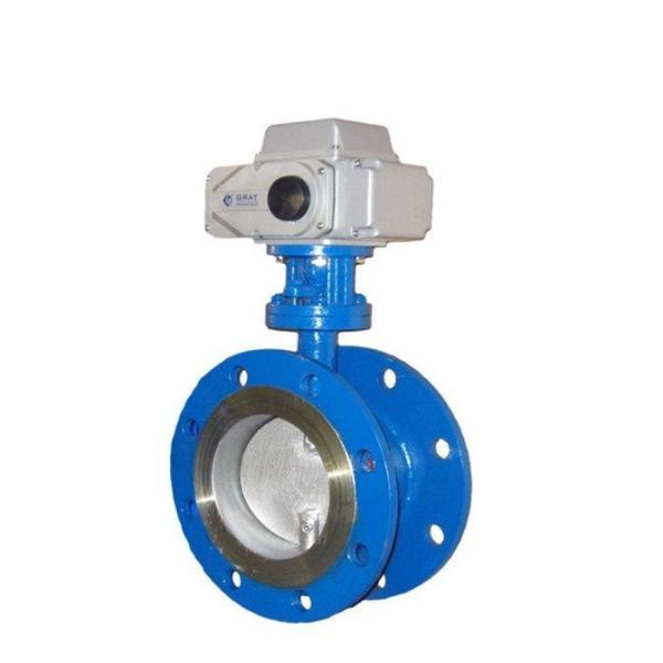 Gas Low Load Electric Actuated Butterfly Valve DIN Standard Single Eccentric