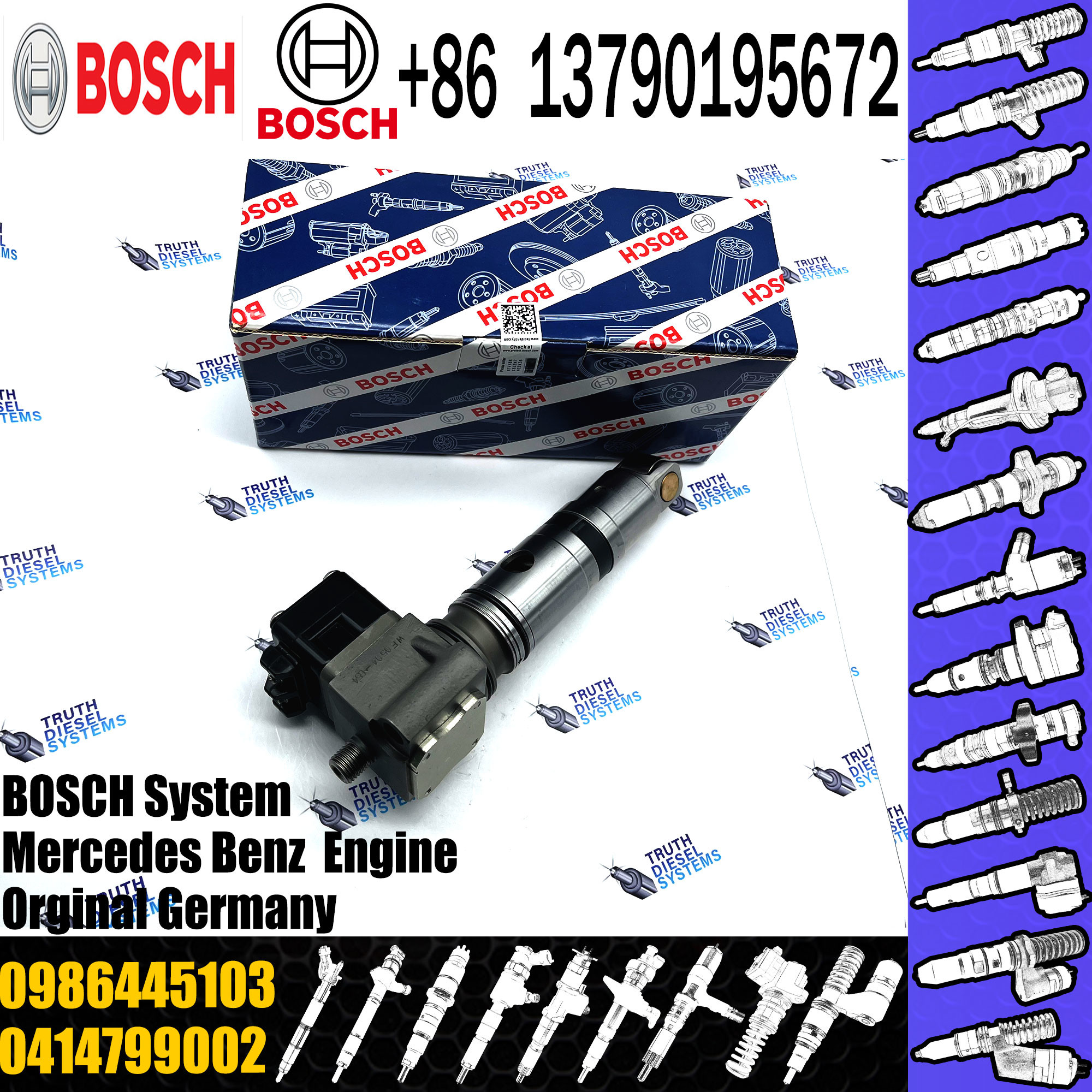 Engine fuel injector 51101006125 0445120049 ME223750 ME223002 0445120385 0445120386 4710700887 0414799008 0986445003