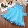 Buy cheap Children's Dress Clothing Girls Sweet Lace Mid Sleeve Tulle Princess Dress from wholesalers