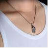 Buy cheap Men Jewelry 925 Silver Fabulous Wild Beast Pendant Neckalce with Wheat Chain(N013704W) from wholesalers