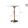 Buy cheap Height 105cm MDF Restaurant Bar Height Tables 0.2cbm Stainless Steel Round Tulip Table from wholesalers