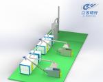 3000mm 10T Organic Waste Disposal Machine Kitchen Food Waste Recycling Plant