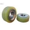Buy cheap Polyurethane Coated Forklift Roller Wheels With Bearings Natural Color from wholesalers