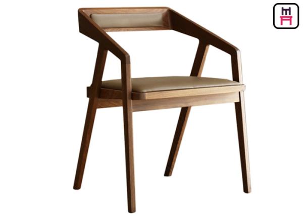Geometry Oak Wood Upholstered Dining Chairs Commercial Wood Chairs 60 Degree