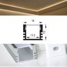 Buy cheap 8mm 10mm PCB 5050 3528smd LED strip accessory U shape aluminum channel surface mounted Al profile from wholesalers