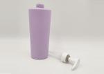 Transparent Frosted Gray PET Plastic Bottle 350ml For Shower Gel Hair Conditione