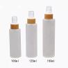 Buy cheap 100ml Frosted Glass Bottle with Bamboo Pump Cosmetic Toner Container Skin care from wholesalers