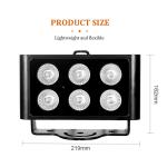 6x5W 4pcs LED Beads Outdoor Square IP65 Waterproof DMX Stage Light Flood Light