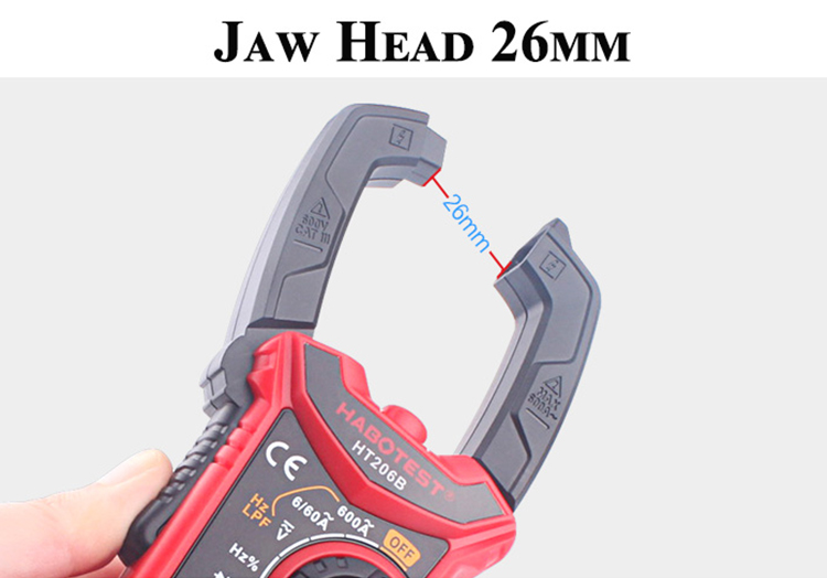 6 Volt 100nF Digital Clamp Meter Multimeter , 6A Clamp Voltage Tester