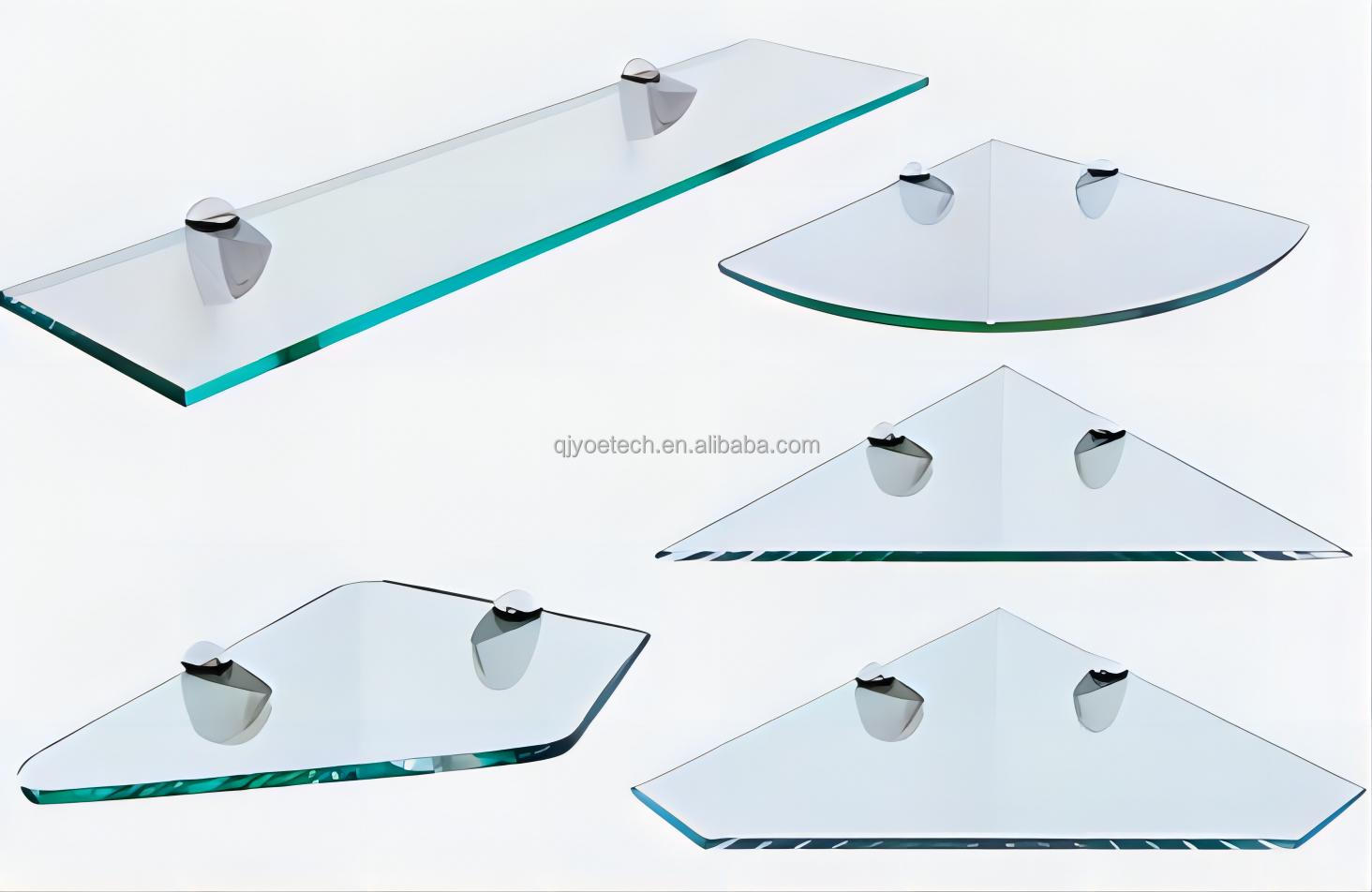 High Strengthened Clear Tempered Glass Magic Corner Wall Mounted for Interior Bathroom Shower Decoration