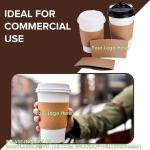 Custom your own logo on Coffee Sleeves-100 Coffee Sleeves Fits, 10 Oz. - 20 Oz.