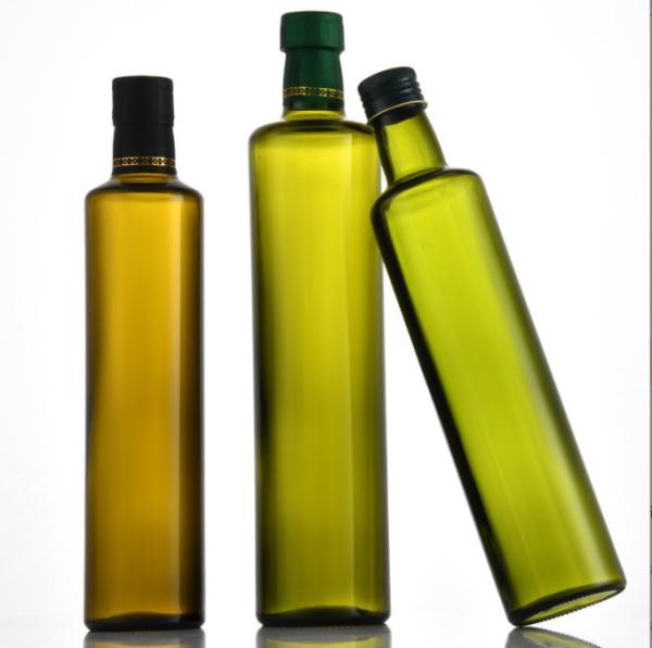 Buy cheap Glass Collar 100ML 250ML 500ML Clear White Black Olive Oil Bottle with Measurement from wholesalers