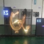1000x1000mm Outdoor Transparent LED Screen Outside DIP346 Curtain