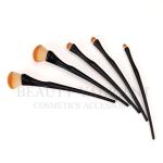 5pcs Boneybeauty Plastic Handle Face Makeup Brush Set Anti Bac Long Lasting