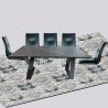 Buy cheap Grey Top Rectangular Glass Dining Table Stone Coated Tempered Glass 2.6 Meter from wholesalers