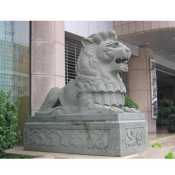 Buy cheap Outdoor Decorative Sitting Granite Marble Lion Sculpture Customized from wholesalers