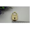 Buy cheap New style design bag metal accessories light gold oval shape hanging decorative padlock from wholesalers