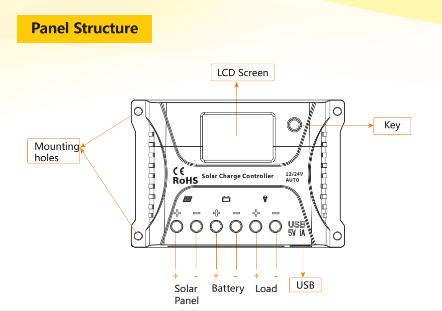 LCD Display Auto Solar Charge Controller 12V 24V For Home Using Controller