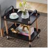 Buy cheap Flexible Bedroom Large Plates Sturdy Metal Frame Storage Shelf Cart with Casters from wholesalers