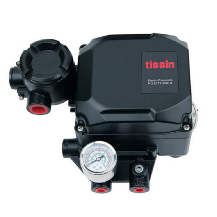 Electric Control Valve With Tissin Smart Valve Positioner TS600 Series Pneumatic Positioners And Asco Solenoid Valve