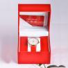 Buy cheap 11cm Red Wrist Watch Accessories Box Pillow Leather Watch Case from wholesalers