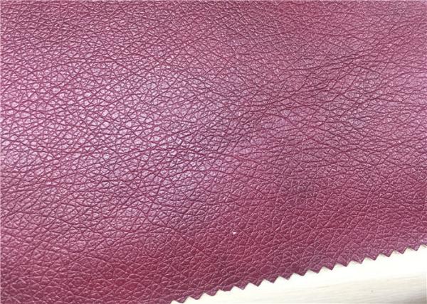 Buy cheap Custom PU Sofa Leather Fabric Dark Red Printed Brasion Resistant No Fading from wholesalers