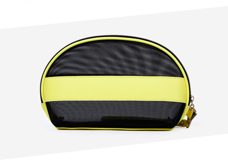 Splicing Design PU Leather Cosmetic Pouch Bag