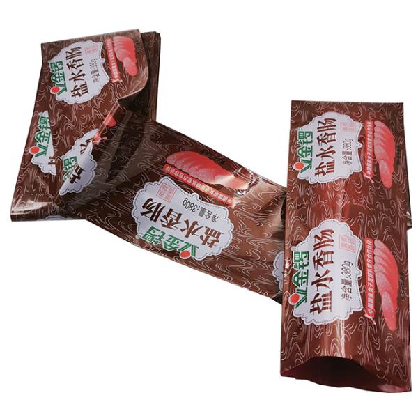Plastic Sausage Casings Custom Logo Flexography Printing Plastic Beef Sausage