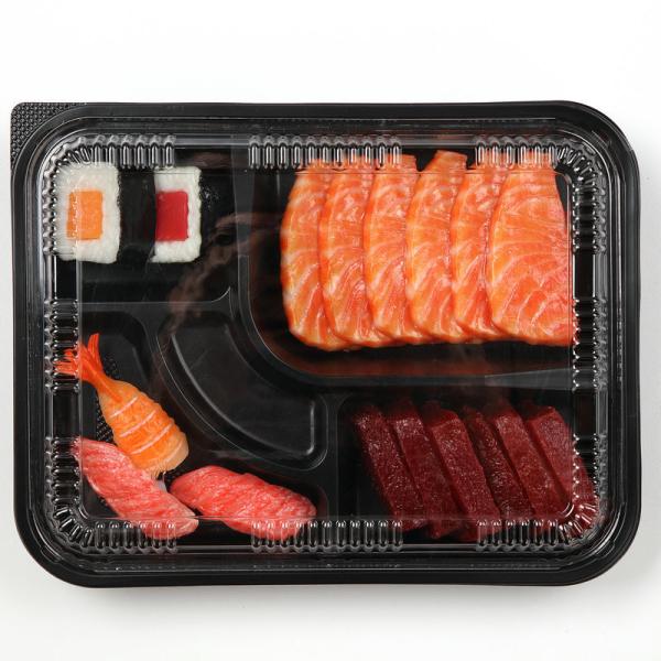 Buy cheap Sushi Box Takeaway Disposable Tray with Lid Divided Food Lunch Box for Packaging from wholesalers
