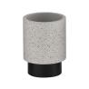 Buy cheap White Sand Polyresin Bathroom Accessories Set Round Soap Dish For Bathroom 12Dx3.5Hcm With Black Parts from wholesalers