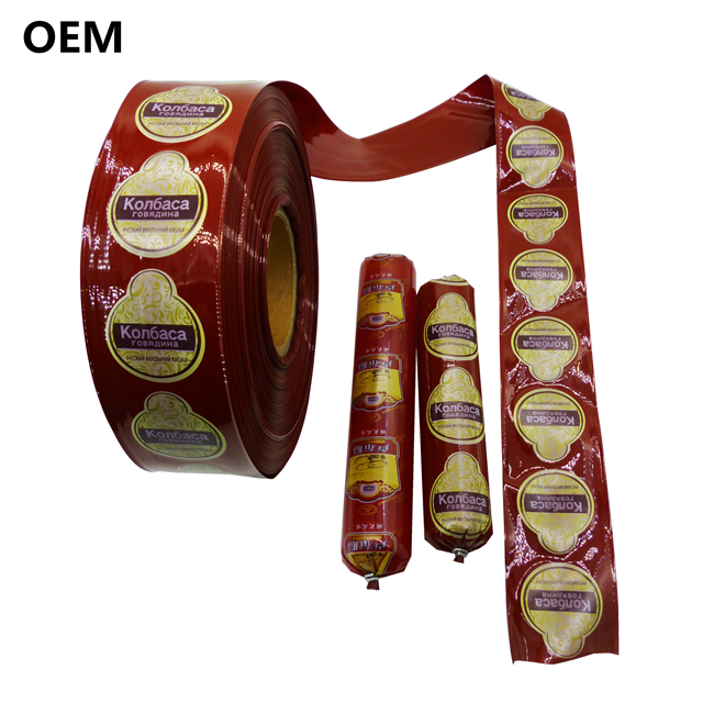 Sausage packaging casings easy peelable cooking printable brand logo plastic casings