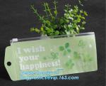 Zipper Pouch Plastic Cosmetic Bag Pouch Vinyl Slider Zipper Bag, travel plain