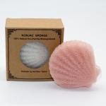 7.8*7.5cm Private Label Activated Shell Konjac Sponge For Skin Cleansing