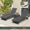 Buy cheap Modern Outdoor Garden Pool Lazy Patio Leisure Chair PE Rattan Twisted Vine Lounge Bed For Sleeping from wholesalers