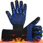 1800°F Extreme Heat Resistant Silicone Non-Slip Oven Gloves, Barbecue, Cooking,
